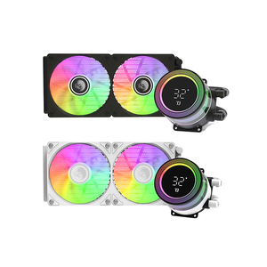 Refroidisseur <span class=keywords><strong>de</strong></span> <span class=keywords><strong>liquide</strong></span> CPU 240mm <span class=keywords><strong>refroidissement</strong></span> par <span class=keywords><strong>eau</strong></span> radiateur PC noir <span class=keywords><strong>liquide</strong></span> refroidisseur <span class=keywords><strong>de</strong></span> processeur <span class=keywords><strong>liquide</strong></span> 240 ARGB avec affichage <span class=keywords><strong>de</strong></span> la température - Product Image 3