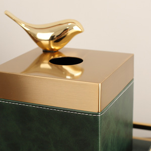 Luxury Tissue <b>Box</b> Metal Alloy Multi Purpose Home Storage Tray Coffee Table Organizer - Product Image 3
