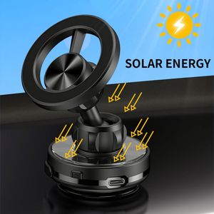 Solar Magnetic Holder Central Control <b>Screen</b> Car Dashboard Phone Holder <b>Folding</b> and Rotating Mobile Phone Bracket - Product Image 5
