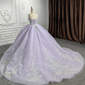 Robe de bal élégante Jancember 6534 en dentelle, couleur violet clair, pour femme, robes de soirée - Product Image 5