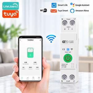 Tuya เบรกเกอร์ WiFi อัจฉริยะ, 63A ตรวจจับพลังงานด้วยรีโมทควบคุมด้วยเสียงแอปเพื่อชีวิตอัจฉริยะด้วย alexa/<span class=keywords><strong>google</strong></span> Home - Product Image 1
