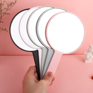 Miroir de maquillage de poche Miroir de courtoisie de maquillage avec poignée Miroir à main pour filles