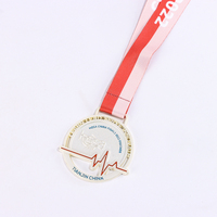 Plaque Métallique Personnalisée pour Maternelle, Médaille de Compétition de Taekwondo pour Enfants, Souvenir de Production Plaqué Or Fabriqué en Chine