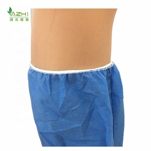 Penutup Panjang medis overcovers perawatan penutup kaki biru nonwoven penutup bot bedah SMS sekali pakai - Product Image 6
