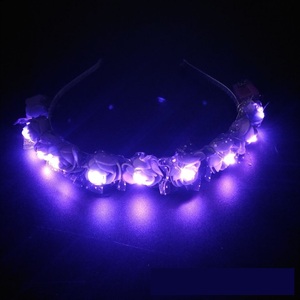 Diadema Luminosa Multicolor con <span class=keywords><strong>Flores</strong></span> Artificiales y Luces LED <span class=keywords><strong>para</strong></span> <span class=keywords><strong>Niñas</strong></span> - Product Image 3