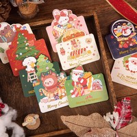 Cartes de vœux de Noël vintage bronzées, petites cartes de bénédiction en carton, estampage à chaud doré, impression offset, design personnalisable A6