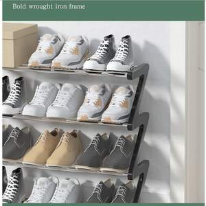 Portaoggetti in metallo per scarpiera 8-10 paia a forma di Z 3 livelli per scarpiera impilabile Organizer - Product Image 5