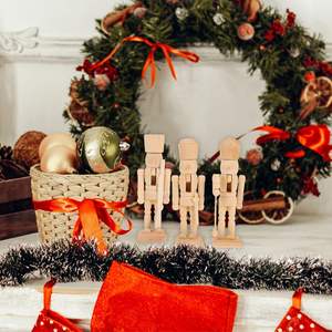 <span class=keywords><strong>Casse</strong></span>-<span class=keywords><strong>noisette</strong></span> en bois inachevé, <span class=keywords><strong>casse</strong></span>-<span class=keywords><strong>noisette</strong></span> <span class=keywords><strong>de</strong></span> Noël non peint soldat bricolage peinture Mini Figurines en bois artisanat pour Noël - Product Image 4