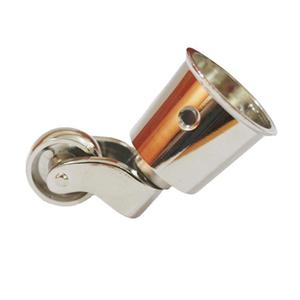 Furniture Metal Caster Zinc Alloy White Nickel Adjustable Hollow Kingpin Plain Bearing American Classic Style - Product Image 4