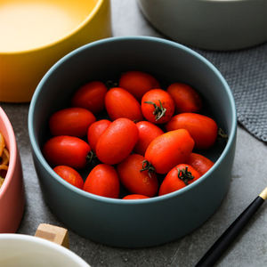 Venta al por mayor <span class=keywords><strong>de</strong></span> cuenco <span class=keywords><strong>de</strong></span> <span class=keywords><strong>porcelana</strong></span> mate Estilo nórdico para ensaladas y frutas plato redondo <span class=keywords><strong>de</strong></span> colores profundos con técnica <span class=keywords><strong>de</strong></span> esmalte ecológico - Product Image 4