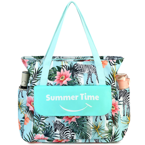 Bolsa de Playa Plegable Impermeable de Gran Tamaño Personalizada con Compartimento para Ropa Mojada, Bolsa de Viaje de Verano, Bolsa de Mano para la Playa - Product Image 1