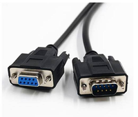 Fábrica de China DB9M A DB9F Tipo de molde de cable de módem serie niquelado