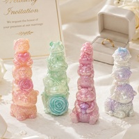 Molde de silicona 3D DM1414 para apilar animales (Oso, Oveja, Ardilla, Rana) para resina epoxi, velas, jabones, yeso y adornos DIY