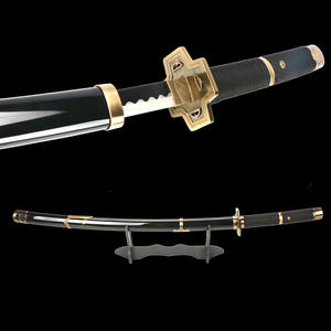 ดาบคาตานะโซโร่ 104 ซม./41 นิ้ว สำหรับคอสเพลย์ อนิเมะ อาวุธคอสเพลย์ เอนมะ ไวท์ นิได คิเท็ตสึ พร้อมที่วางดาบและเข็มขัด - Product Image 3