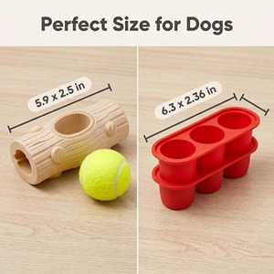Juguetes interactivos personalizados para perros, con forma de tronco, comedero de plástico con bandeja para comida, para uso en interiores, estilo novedoso, tamaño mediano. - Product Image 3