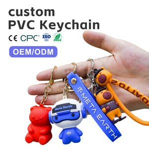 Porte-clés vierges promotionnels personnalisés Moon en PVC, thèmes Anime, <span class=keywords><strong>Spiderman</strong></span>, Kpop, Mini Gun, Pickleball, Shaker, Clavier, Fidget, de designer - Product Image 5