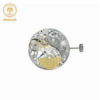 Mesin Jam Mekanik Slim Microrotor Skeleton Mewah Asli dengan Rotor Mini, Logo OEM yang Dapat Disesuaikan, Hangzhou 550A
