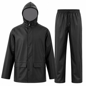 Veste de pluie imperméable, ensemble 3 pièces pour adultes, vêtements de protection contre les intempéries - Product Image 1