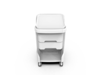 Chariot mobile en plastique moulé par injection ABS sur mesure, pour dispositifs médicaux et esthétiques, fabrication directe usine, moule privé, pour salons et cliniques