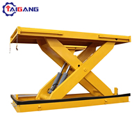 Équipement de levage de marchandises hydraulique à petite échelle, convoyeur à rouleaux électrique, table élévatrice à ciseaux, construction en acier allié, personnalisable