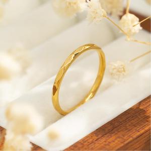 Anneau Minimalisme Coréen Texturé <span class=keywords><strong>Plage</strong></span> Creux Simple Tous Les Jours Cadeau Promotionnel Personnalisé Lisse Ethnique Partie Anneaux De Mariage - Product Image 3