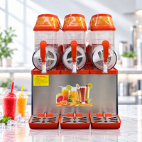 Machine à boissons glacées multi-saveurs, machine à slush commerciale avec 12 bols de 12 L pour smoothies, jus, granita et boissons glacées
