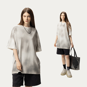 T-shirt Oversize Uni en Coton 100% de 270 Grammes, Lavage Vieilli, Style Streetwear, Haute Qualité, Fournisseur Fabricant, Personnalisable pour Hommes et Femmes - Product Image 3