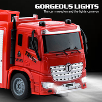 Camion télécommandé RC, camion de pompiers RC, jouets de voiture RC pour enfants, 27mhz, 1/30, camions de pompiers électriques de simulation pour enfants, jouets en métal moulé sous pression