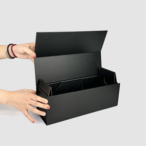 Scatola Regalo Pieghevole di Lusso Magnetica Personalizzata Premium con Goffratura e Fodera in Spugna per Vino, Whisky, Tequila, <span class=keywords><strong>Vodka</strong></span>, Soda e Bevande - Product Image 4