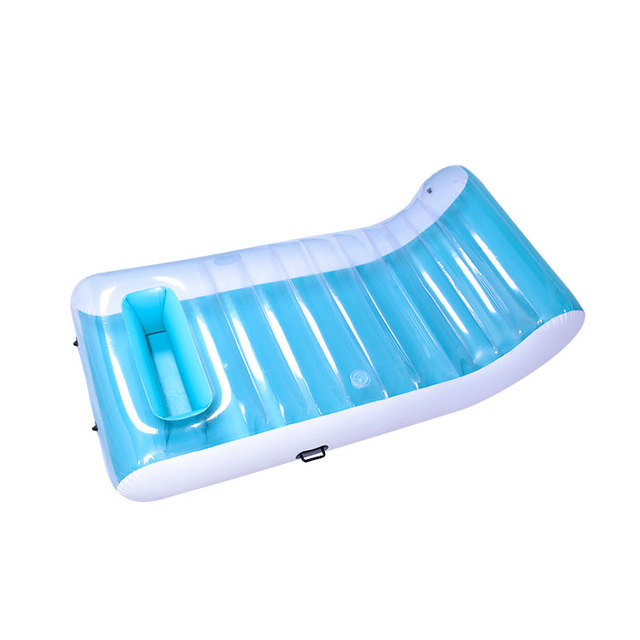 Custom PVC Inflatable   Pool Float Inflatable Floating Long Chairs  Beach Floats