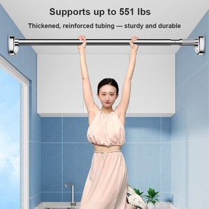 <span class=keywords><strong>Tringle</strong></span> de douche moderne sans perçage de 32 mm d'épaisseur, support mural réglable pour salle de bain, <span class=keywords><strong>tringle</strong></span> de douche à tension - Product Image 6