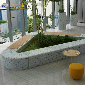 Nuevo banco de terrazo Magic Stone para plantar flores, hecho de GRC, para paisajismo exterior de centros comerciales. - Product Image 5