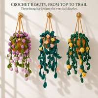 Fleur au crochet saisonnière en pot, Tournesol de Noël, Promotion de Noël, Campagne festive, Décoration d'hiver, Articles cadeaux