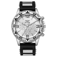 Nouvelle Grande Montre Homme à Quartz, Bracelet en Silicone Bleu, Design Tendance Affaires Décontracté Sportif, Alliage Transfrontalier, Verre 45mm