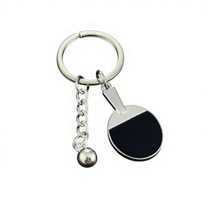 Porte-clés en métal personnalisé pour le tennis de table, logo sportif créatif, porte-clés promotionnel et porte-clés à mousqueton - Product Image 1