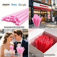Pailles réutilisables en silicone transparent de qualité alimentaire, forme cœur, sans BPA, pour jus