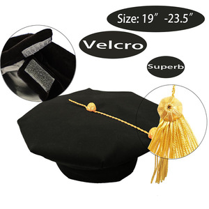 Jing Zherui <b>Doctoral</b> Gown <b>Set</b> Academic Graduation Robe With Cap And Stole Unisex Adult Size Factory Direct Wholesale - Product Image 3
