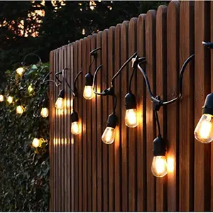 Nhà Máy Cung Cấp IP65 Heavy Duty Lights Không Thấm Nước Năng Lượng Mặt Trời Vườn Lights Ngoài Trời E27 Led Festoon Trắng Chuỗi Ánh Sáng