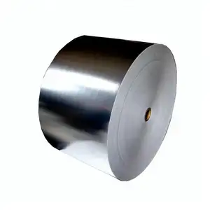 Rolled Silver Sheet of Cardboard. Sheets of Shiny Isolon. Metallic