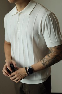<span class=keywords><strong>Polo</strong></span> da <span class=keywords><strong>Uomo</strong></span> in Maglia Jacquard Retrò Traspirante in Poliestere, Stile Giapponese, <span class=keywords><strong>Manica</strong></span> <span class=keywords><strong>Corta</strong></span>, Leggera - Product Image 6