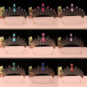 Ultimo prezzo di promozione Premium Design di lusso per grandi nozze argento dorato zircone corona sposa per la regina - Product Image 5