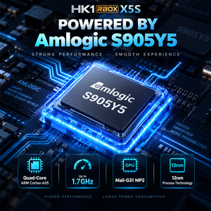 กล่องทีวีอัจฉริยะ Top-king HK1 RBOX X5S ระบบแอนดรอยด์ 14 ชิปประมวลผล Amlogic S905Y5 รองรับ 4K <span class=keywords><strong>AV1</strong></span> WiFi6 หน่วยความจำ 4GB 64GB พร้อมระบบสั่งงานด้วยเสียง - Product Image 4