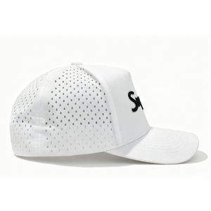 Gorra de Béisbol Deportiva Perforada con Corte Láser, Bordado 3D Personalizado, Secado Rápido, Poliéster Estructurado, 5 Paneles, Transpirable, Gorra Trucker de Golf - Product Image 3