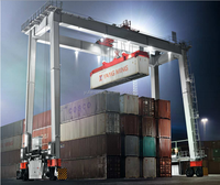 Grue portuaire à portique sur pneus en caoutchouc YUFEI pour conteneurs, 30, 50 et 100 tonnes, prix compétitif, haute qualité
