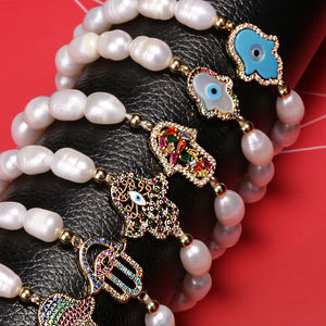 Joyería <span class=keywords><strong>de</strong></span> Moda con Perlas, Pulsera <span class=keywords><strong>de</strong></span> Perlas <span class=keywords><strong>de</strong></span> Goma, <span class=keywords><strong>Pulseras</strong></span> Blancas Naturales para Mujer y Plata Semanal - Product Image 6