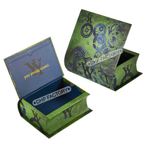 Custom Logo Magnetic Closure Decorative Gold Hot Stamping Rigid Cardboard Fake Hidden <strong>Book</strong> Shaped Cosmetic <strong>Gift</strong> Box Packaging - Product Image 5