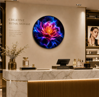 Écran LED circulaire P1.53 à pas fin, affichage LED rond intérieur haute fréquence de rafraîchissement HD, écran créatif en forme d'anneau pour hall de magasin de marque