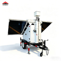 Wasserdichter Flexibler Mobiler Solar-CCTV-Anhänger 3*400W Monokristalline Solarmodule Gel-Batterie Cloud/SD-Karte/NVR