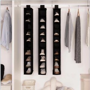 10 Lưới giày lưu trữ treo túi không dệt tủ quần áo lưu trữ Mũ bóng chày giá treo đóng Mở Kệ Mũ lưu trữ túi - Product Image 4