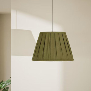 Lampe de table avec abat-jour en tissu plissé, base d'ampoule LED E27, commande par interrupteur, pour salle à manger, design simple - Product Image 5